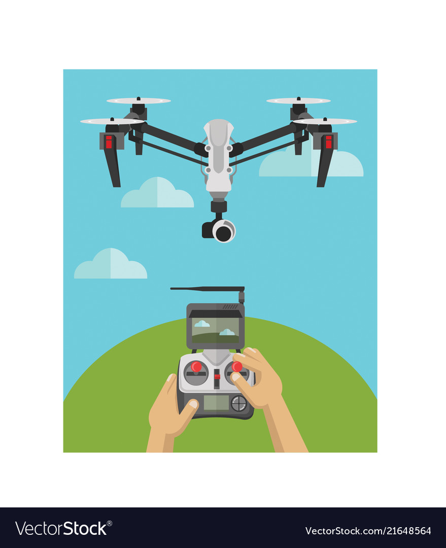 Controlling big size camera drone using radio vector image Controlling big size camera drone using radio