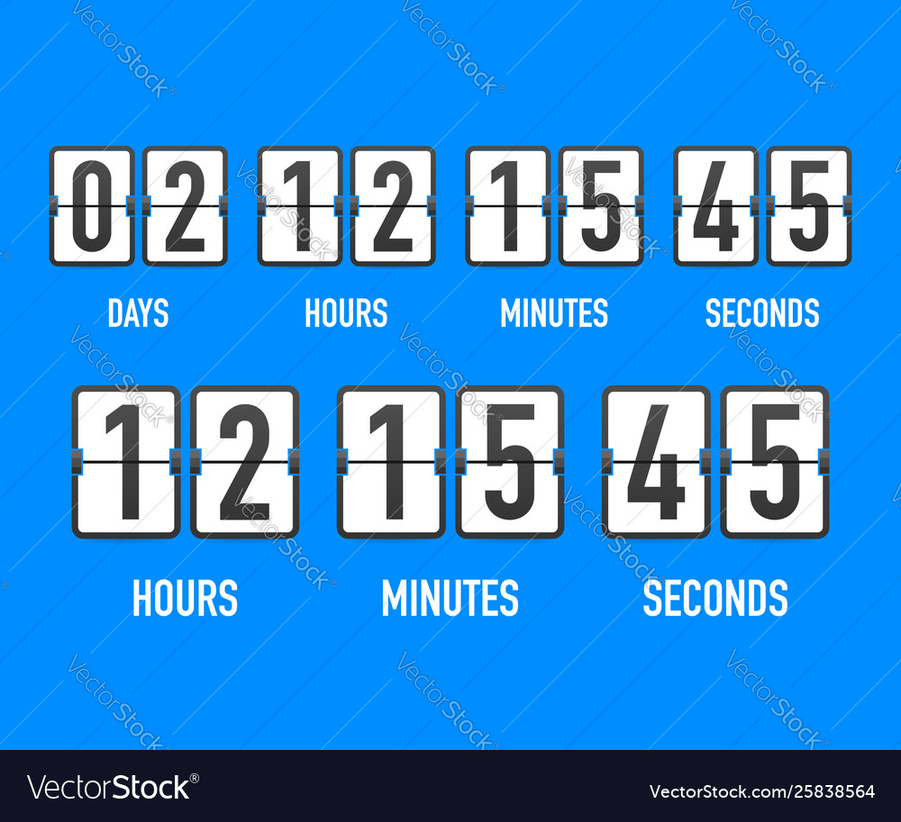 Countdown Taktzähler Timer ui app digital vector image Countdown Taktzähler Timer ui app digital