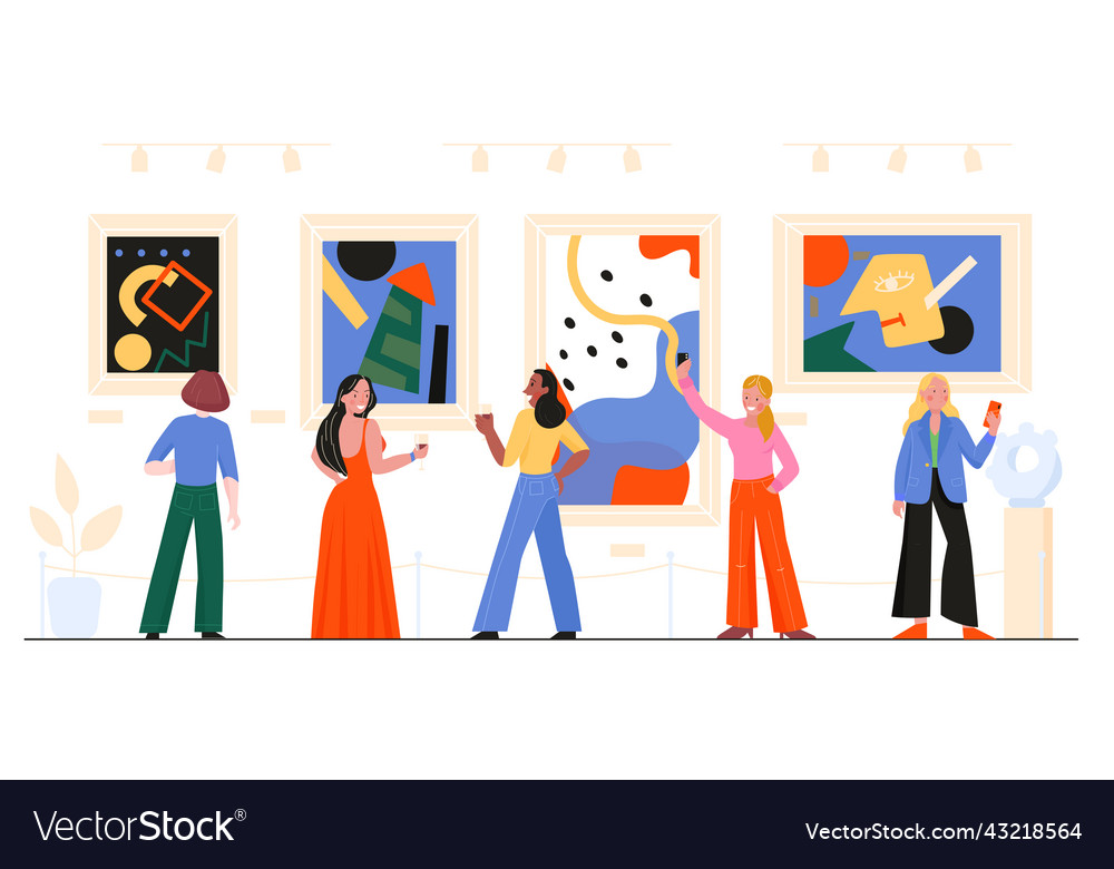 Exhibition flat Royalty Free Vector Image - VectorStock