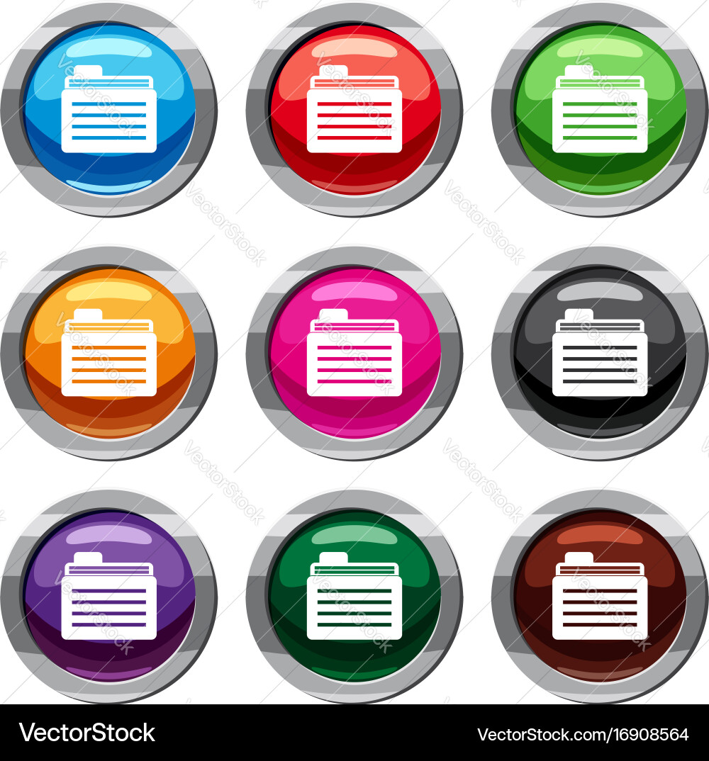 File folder set 9 collection Royalty Free Vector Image