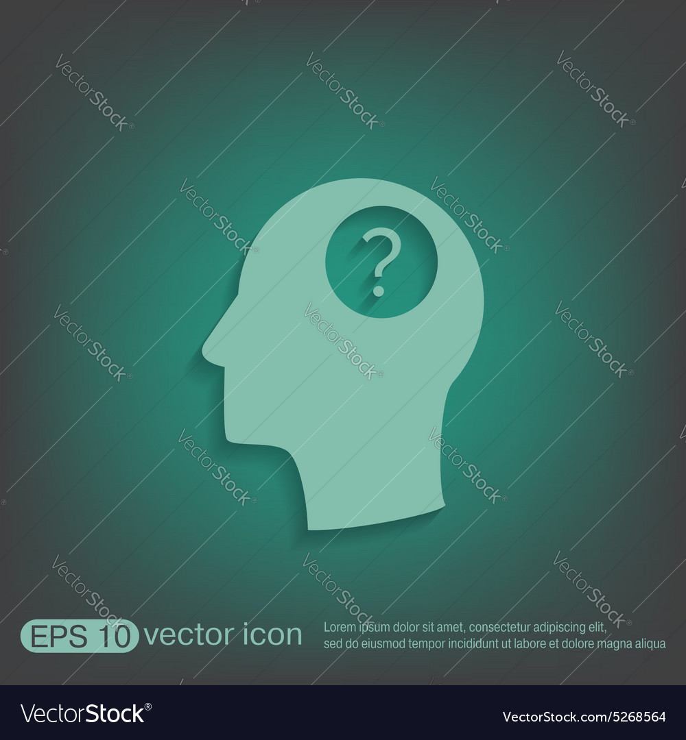 Head with a question mark avatar wonders icon help