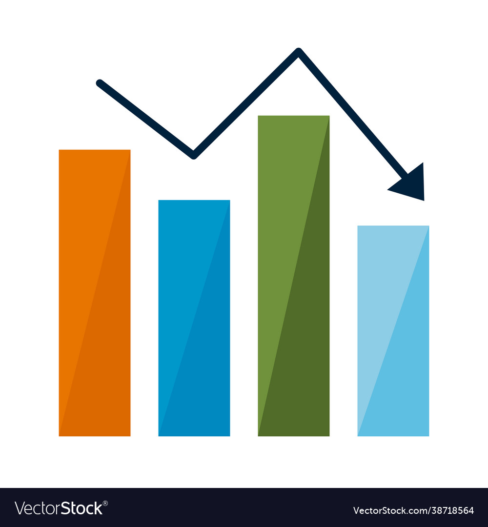 Infographic bars chart Royalty Free Vector Image