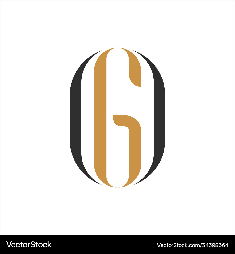 Initial letter go logo or og design Royalty Free Vector