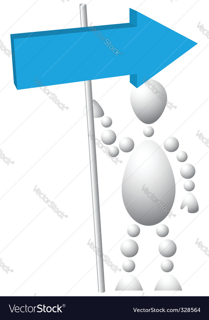 Man with arrow