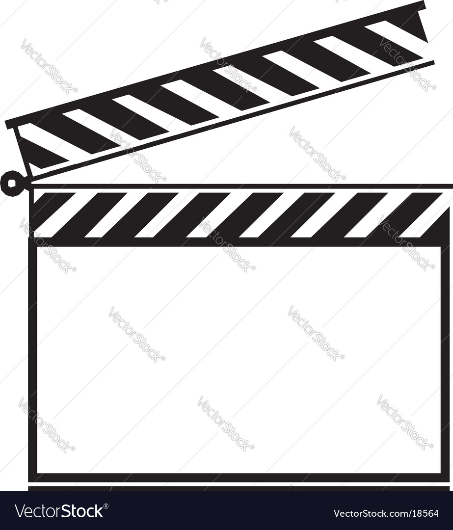 Movie clapboard Royalty Free Vector Image - VectorStock