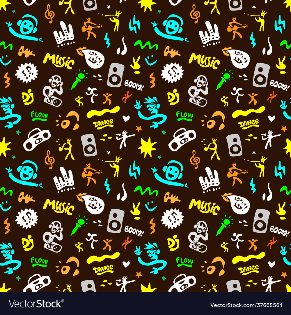 Music symbols seamless background graphic Vector Image Music symbols seamless background graphic Vector Image