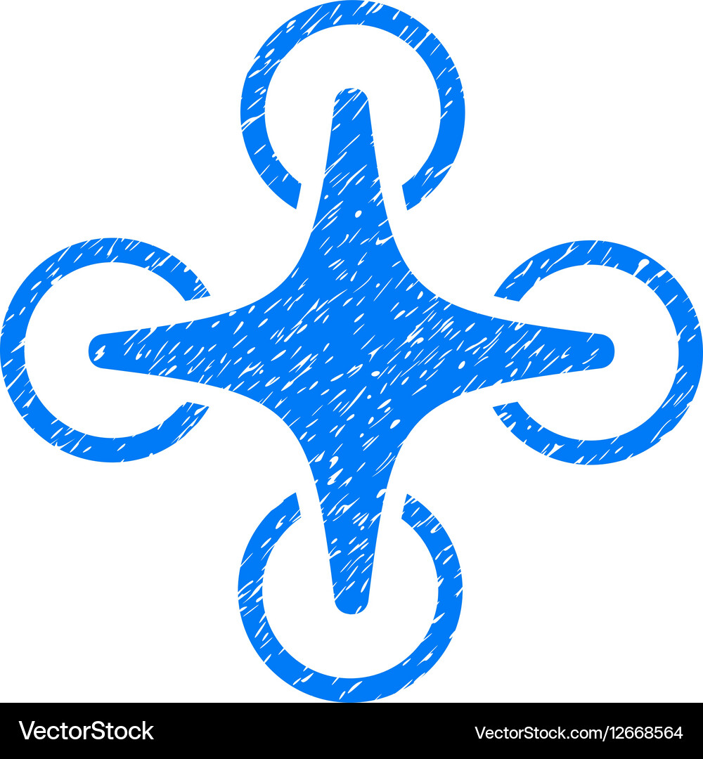 Nanocopter grainy texture icon Royalty Free Vector Image