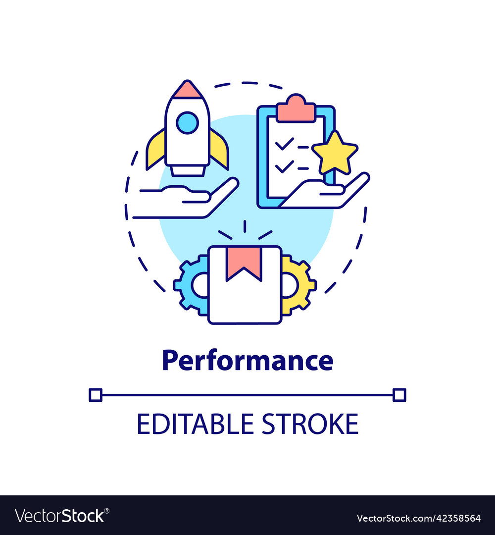 Performance concept icon Royalty Free Vector Image