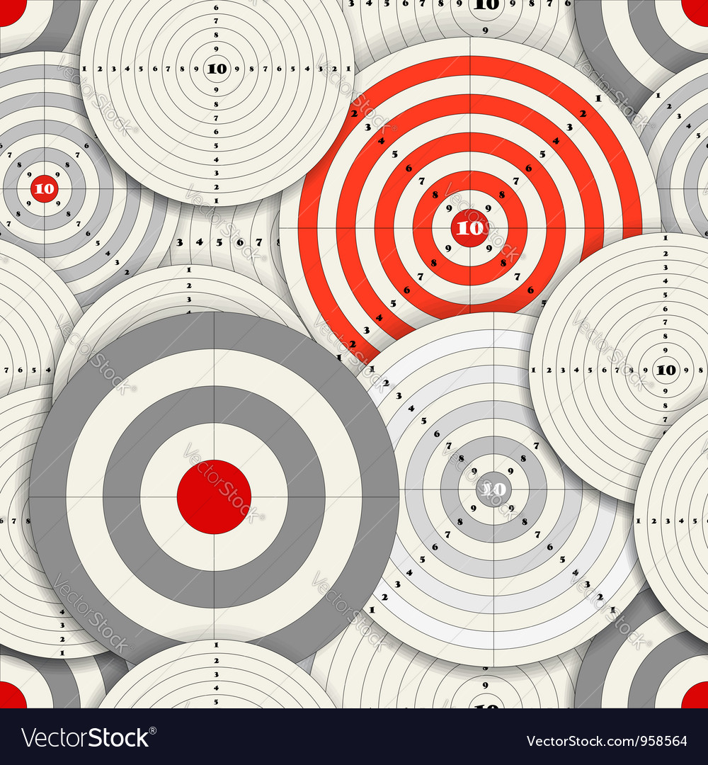 Seamless background of different targets Vector Image