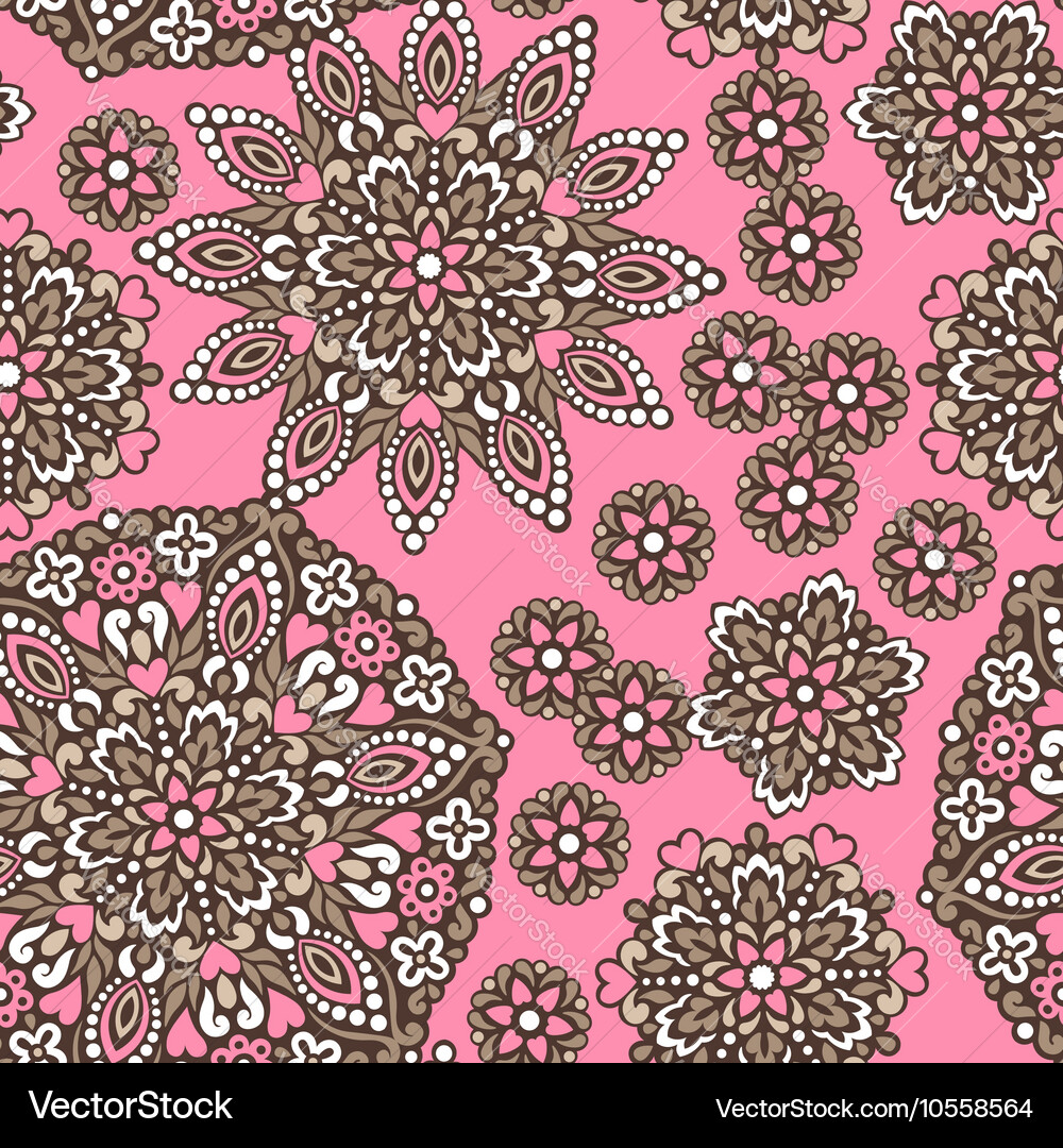Seamless background with abstract ethnic pattern Vector Image