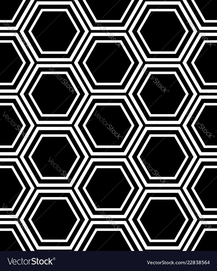 Seamless hexagons pattern