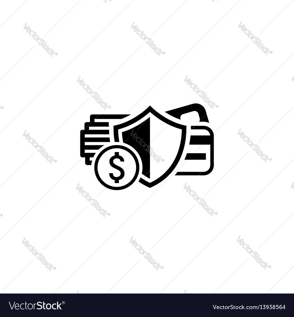Secure transaction icon flat design