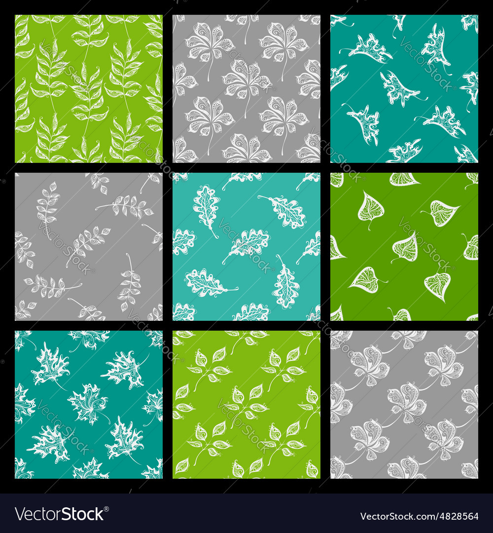 Set of seamless nature patterns