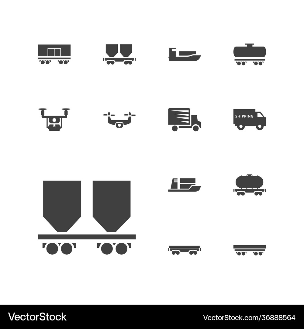 Shipment icons Royalty Free Vector Image - VectorStock