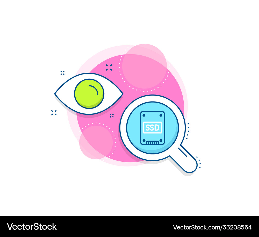 Ssd icon solid-state drive sign Royalty Free Vector Image