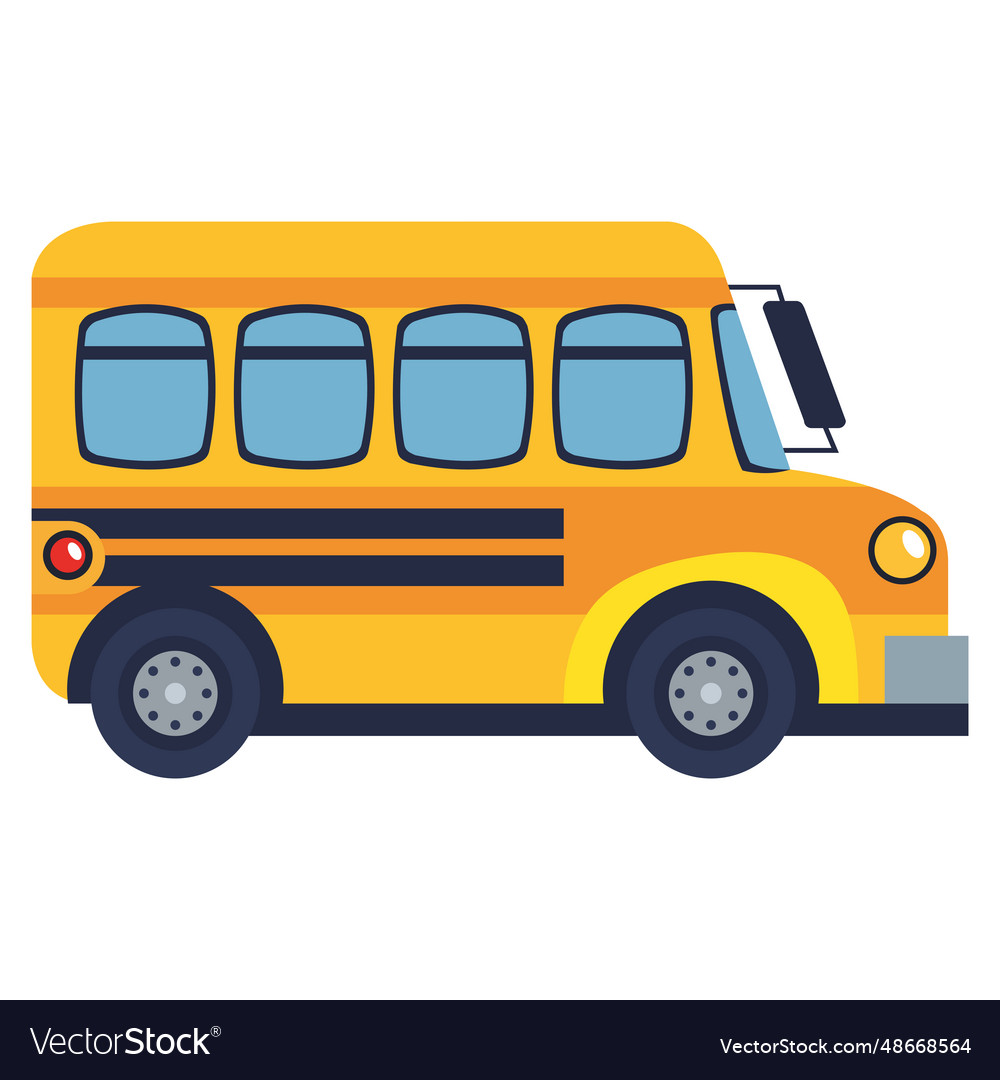 Students bus vintage icon Royalty Free Vector Image