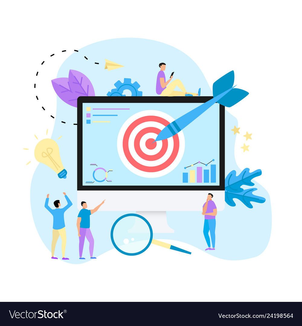 Target with an arrow on desktop