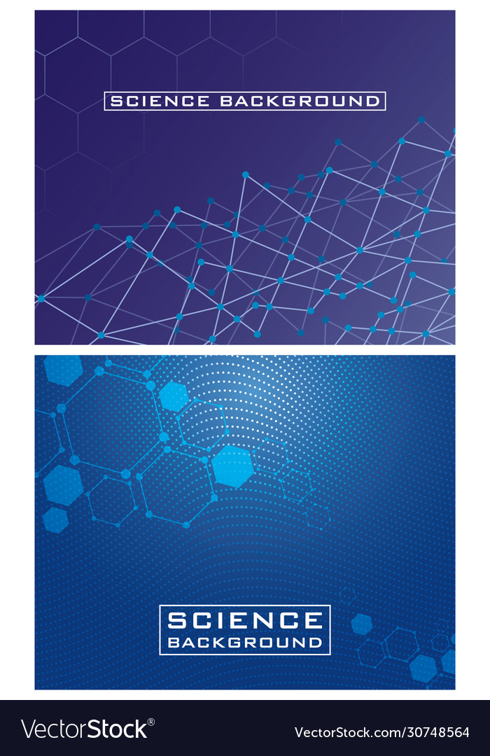 Two colors science backgrounds with lines