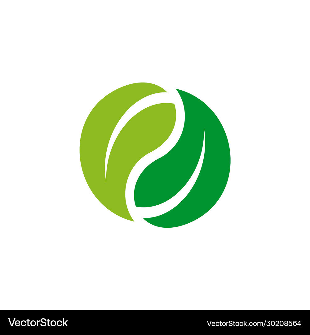 Yin yang circle icon logo design template Vector Image