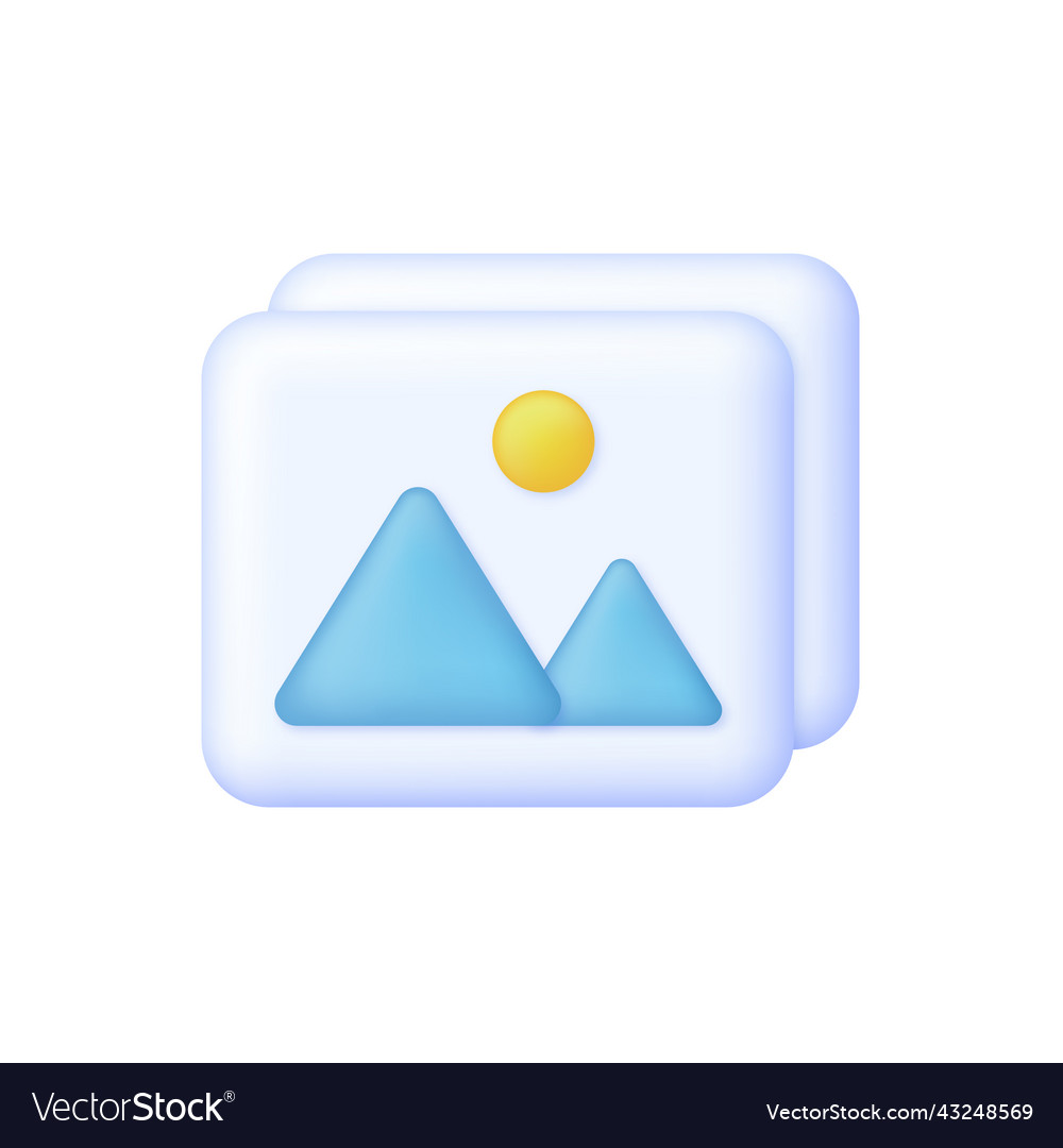 3d image icon isolated on white background