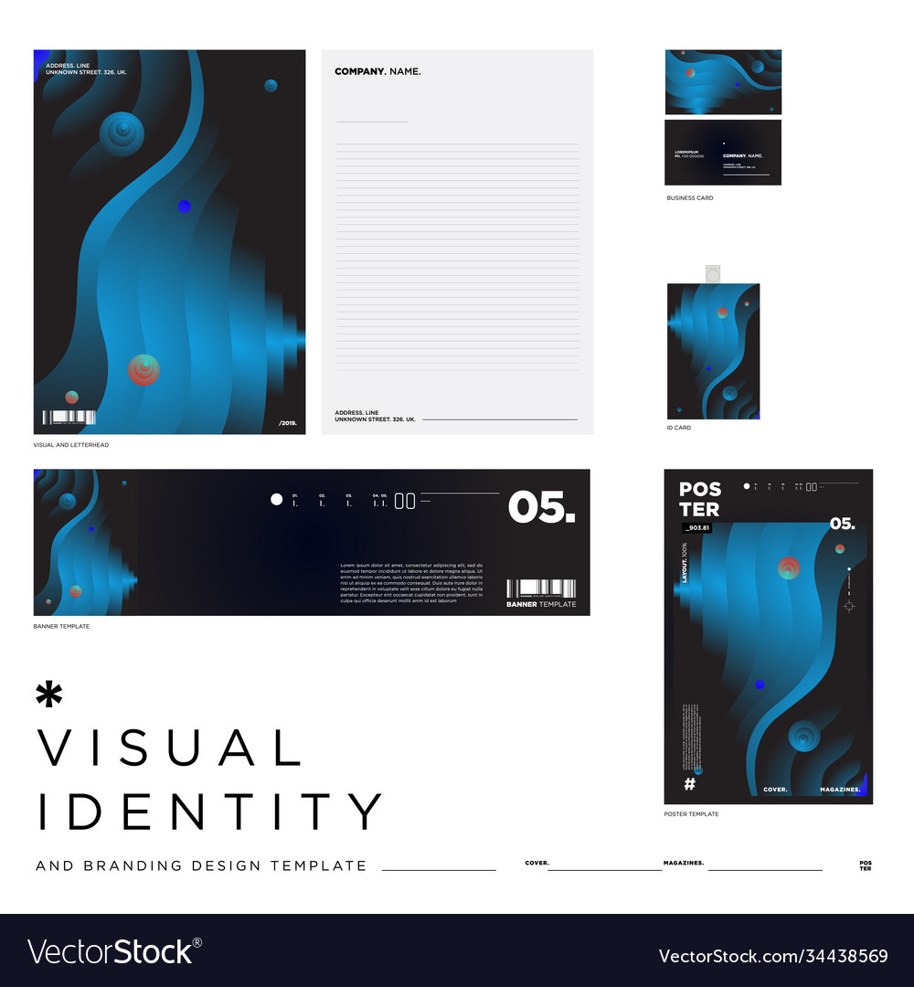 Abstract background visual identity brand template