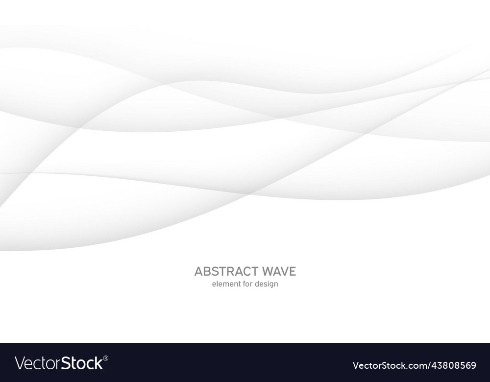 Abstract white background with smooth gray lines vector image Abstract white background with smooth gray lines