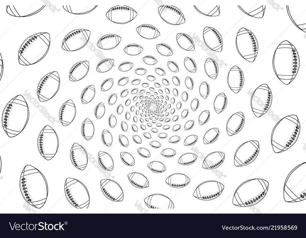 American Football oder Rugby Kugeln Muster vector image American Football oder Rugby Kugeln Muster