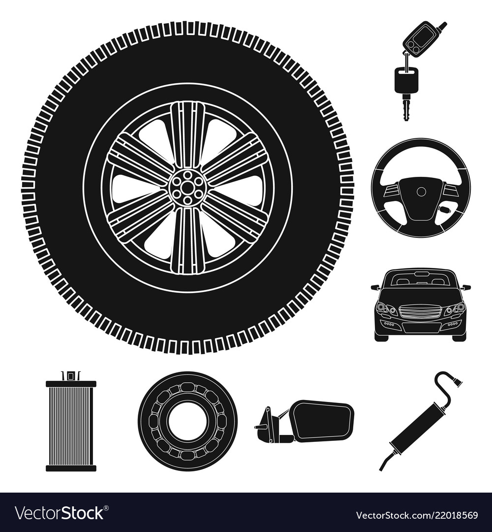 Auto and part sign vector image Auto and part sign