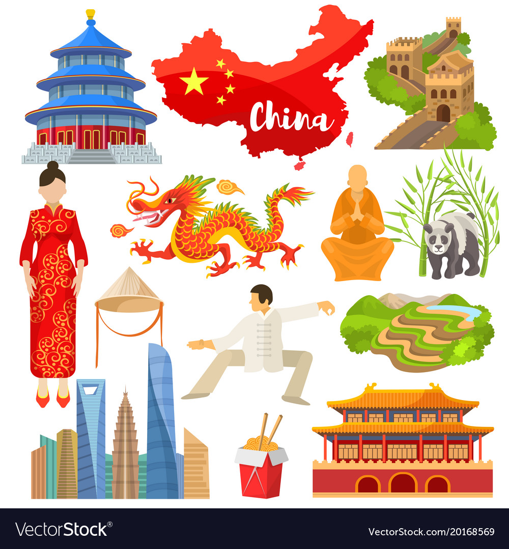 China chinese culture in asia and great Royalty Free Vector