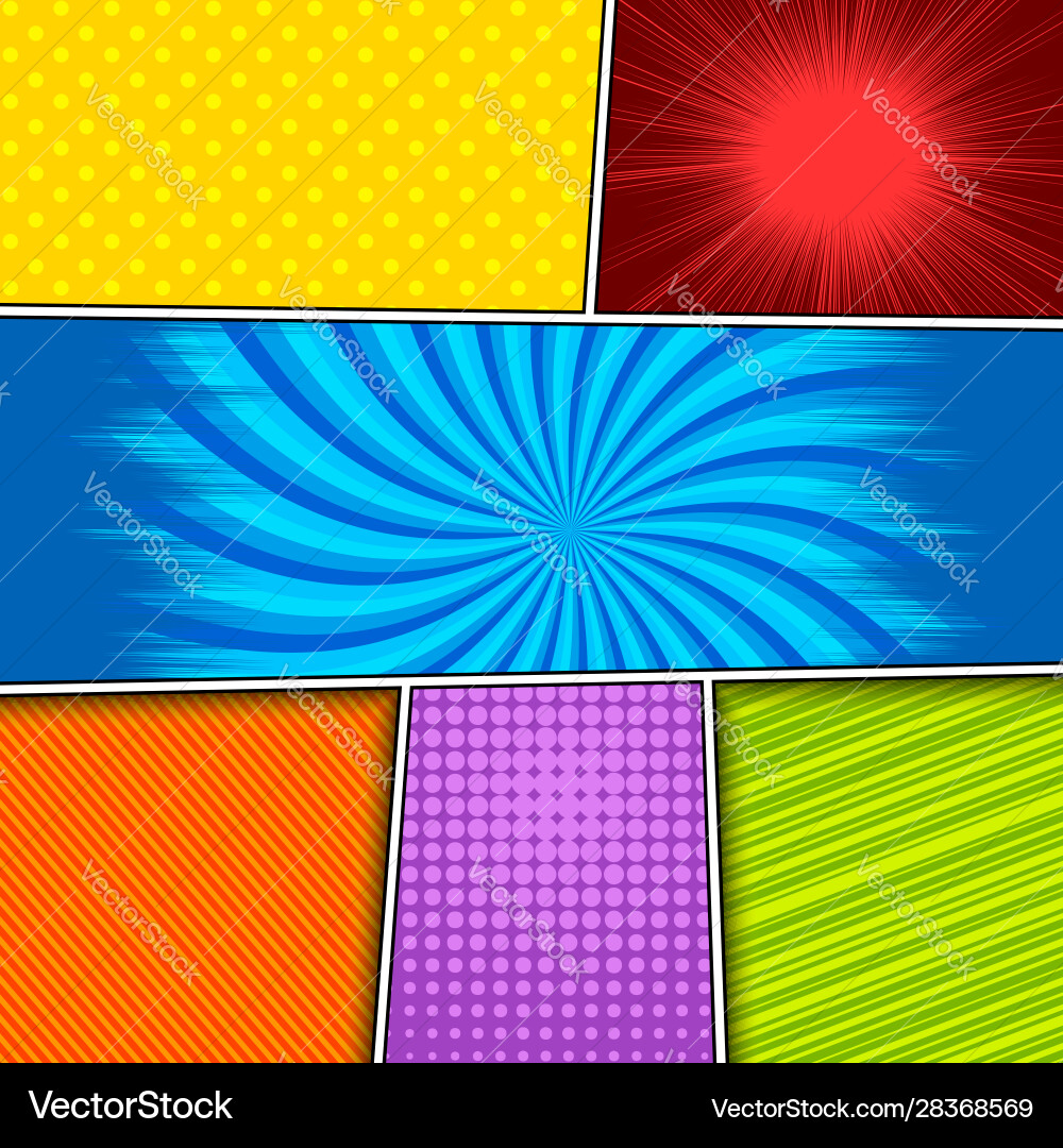 Comic colorful composition Royalty Free Vector Image