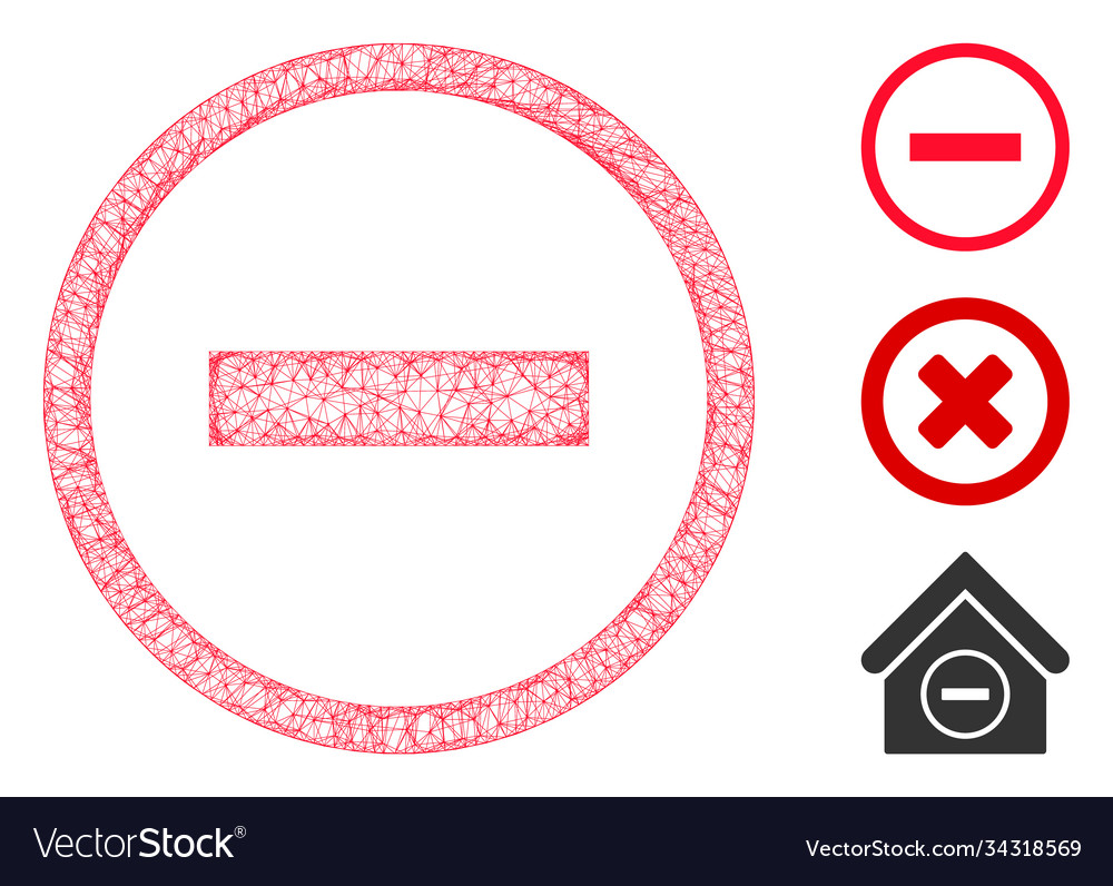 Delete polygonal web mesh vector image Delete polygonal web mesh