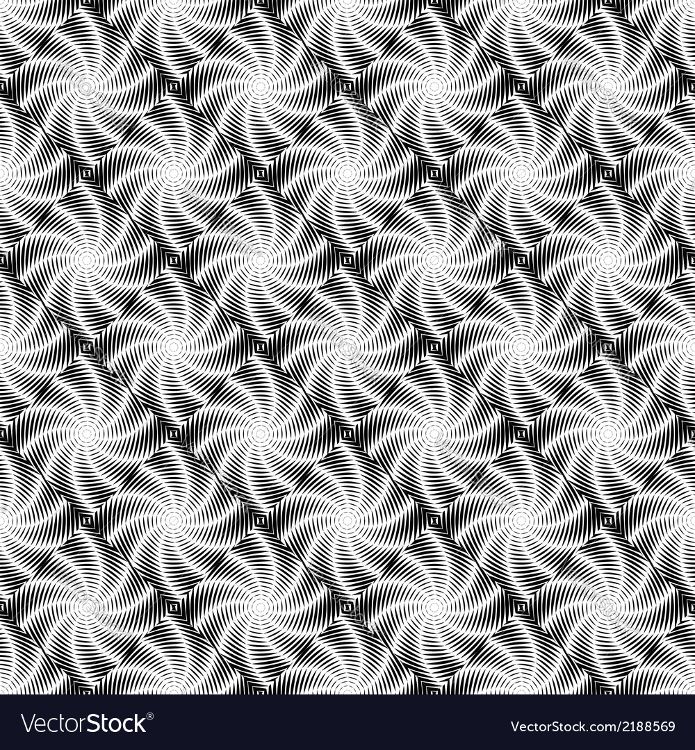 Design seamless monochrome vortex twisting pattern vector image Design seamless monochrome vortex twisting pattern