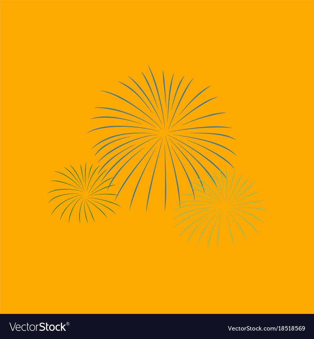 Flat on background of firework
