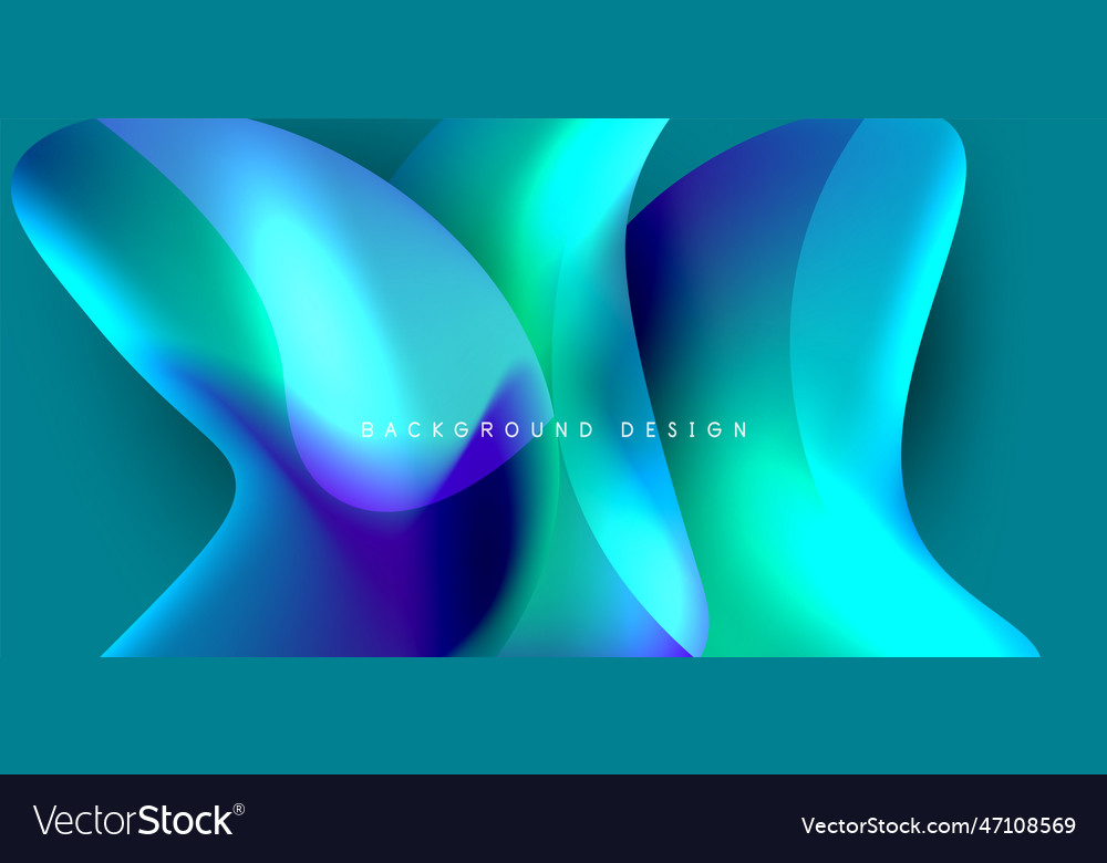 Fluid color liquid 3d elements abstract background vector image Fluid color liquid 3d elements abstract background