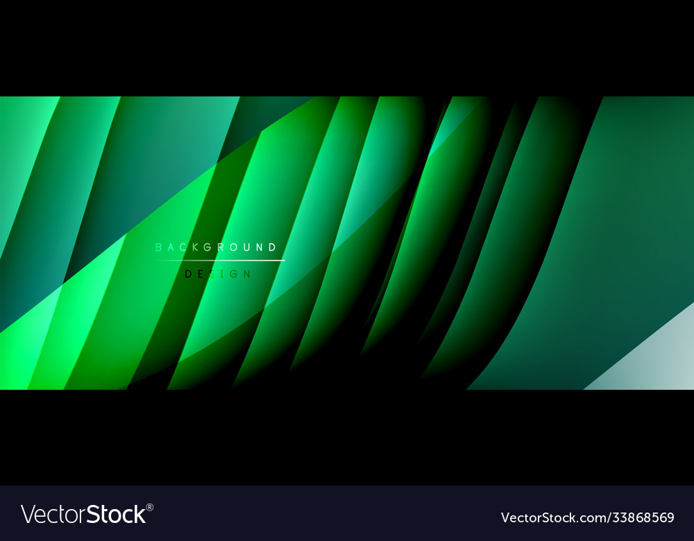 Fluid gradient waves with shadow lines and glowing
