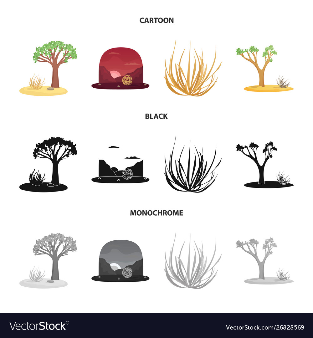 Isolated object landscape and nature icon set Vector Image Isolated object landscape and nature icon set