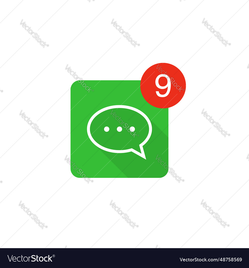 New message icon in flat style incoming inbox vector image New message icon in flat style incoming inbox