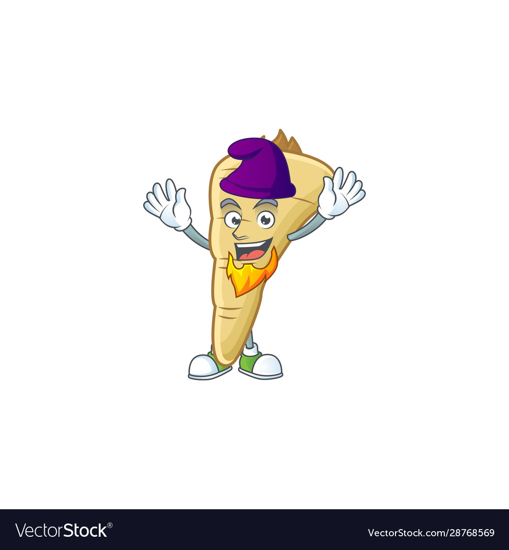Parsnip mascot cartoon style as an elf Vector Image Parsnip mascot cartoon style as an elf
