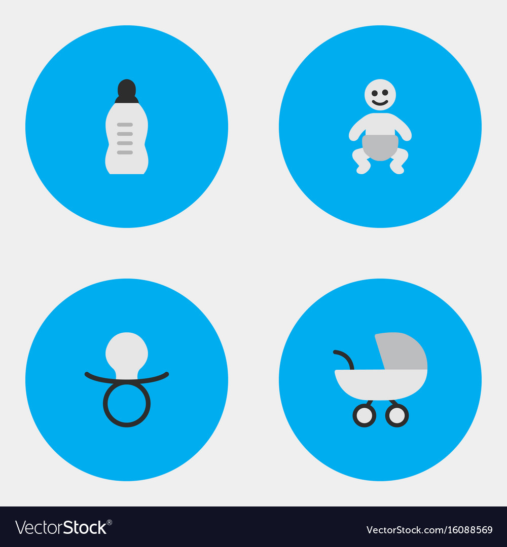 Set of simple child icons
