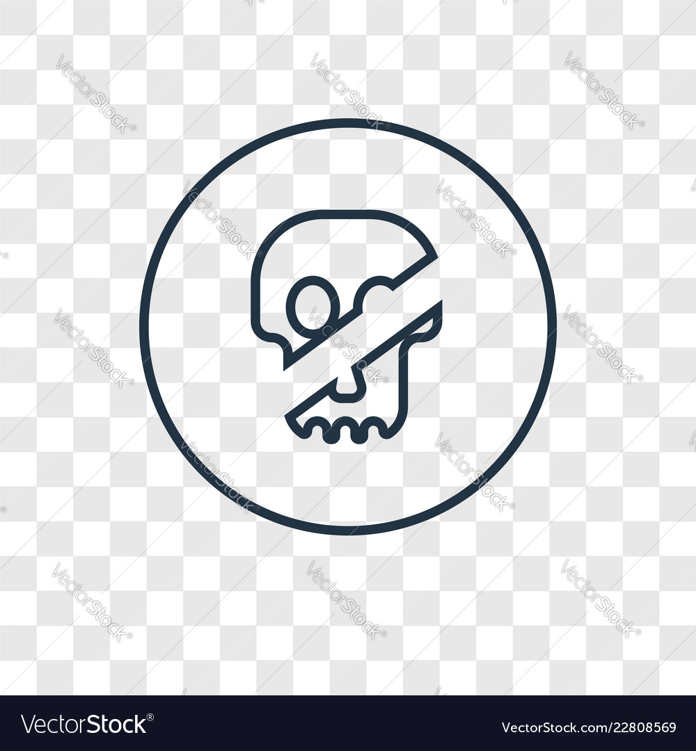 Toxic concept linear icon isolated on transparent vector image Toxic concept linear icon isolated on transparent