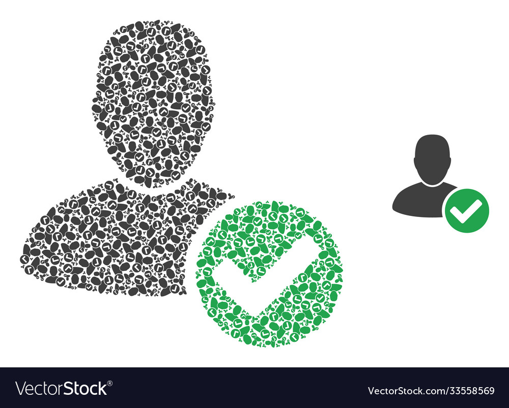 Valid user recursive composition self icons vector image Valid user recursive composition self icons