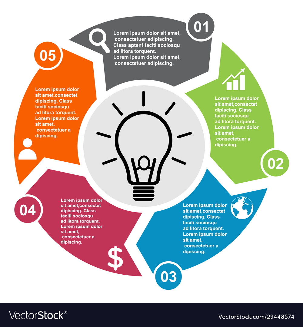 5 Step Infographic Element - Business Concept