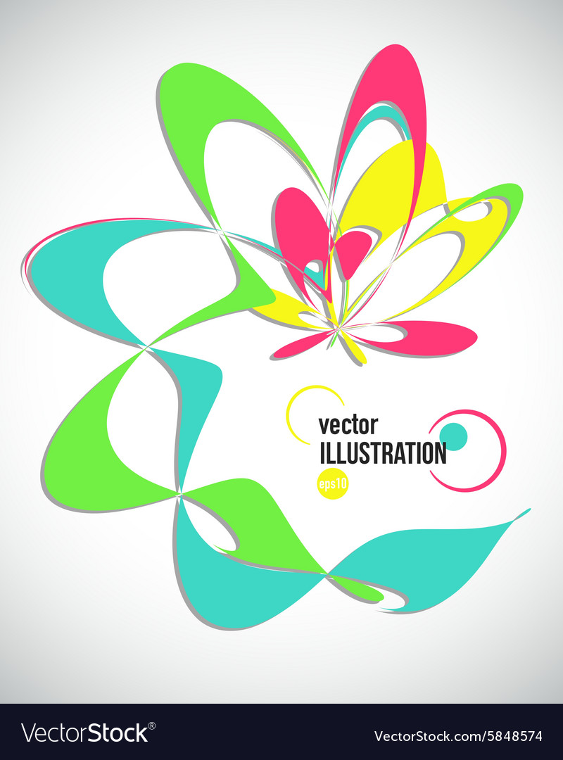 Abstract background with colorful waves