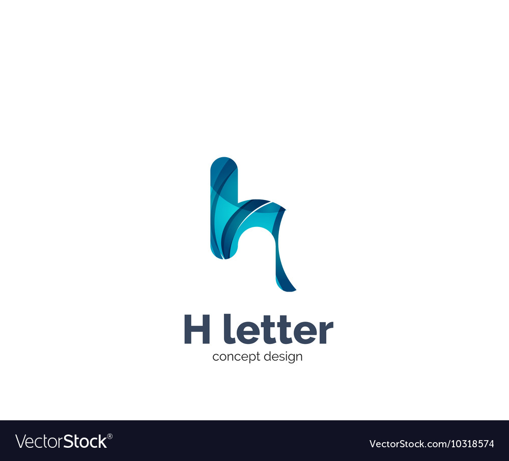 Abstract h geometric letter logo template Vector Image