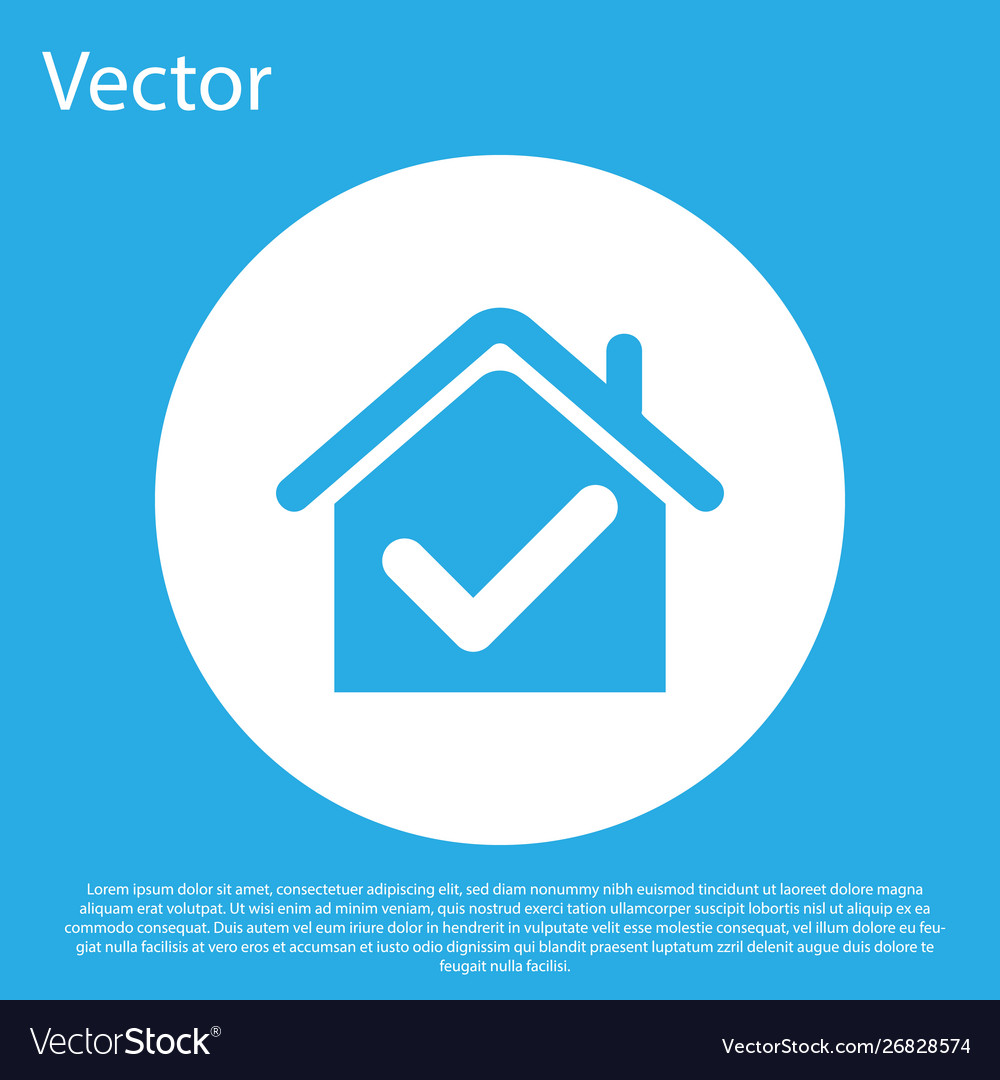Blue House Checkmark Icon