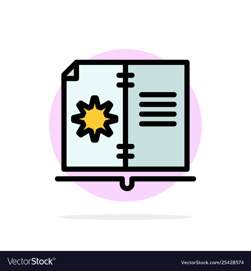 Book guide hardware instruction abstract circle vector image Book guide hardware instruction abstract circle