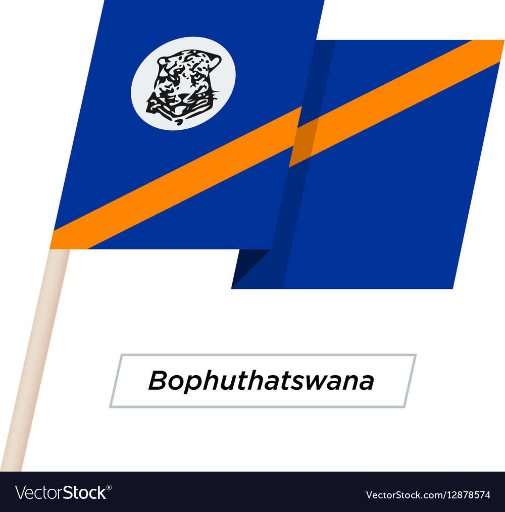 Bophuthatswana Band waving flag isoliert