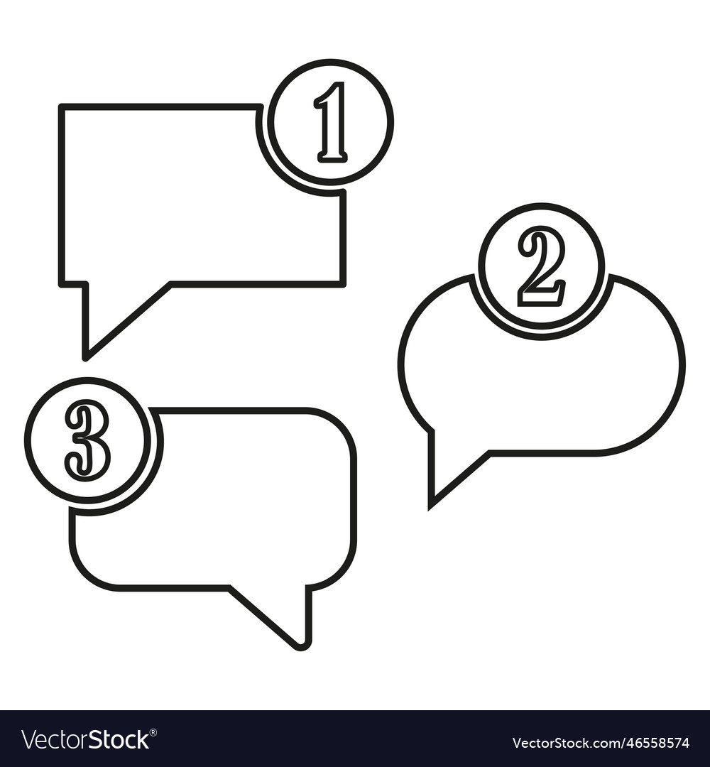 Cartoon button with messages icons text message vector image Cartoon button with messages icons text message