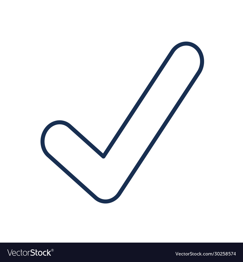 Check mark line style icon design