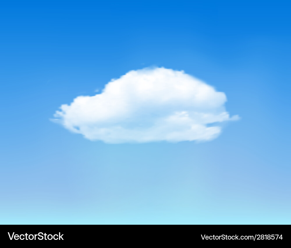 Cloud on blue sky Royalty Free Vector Image - VectorStock